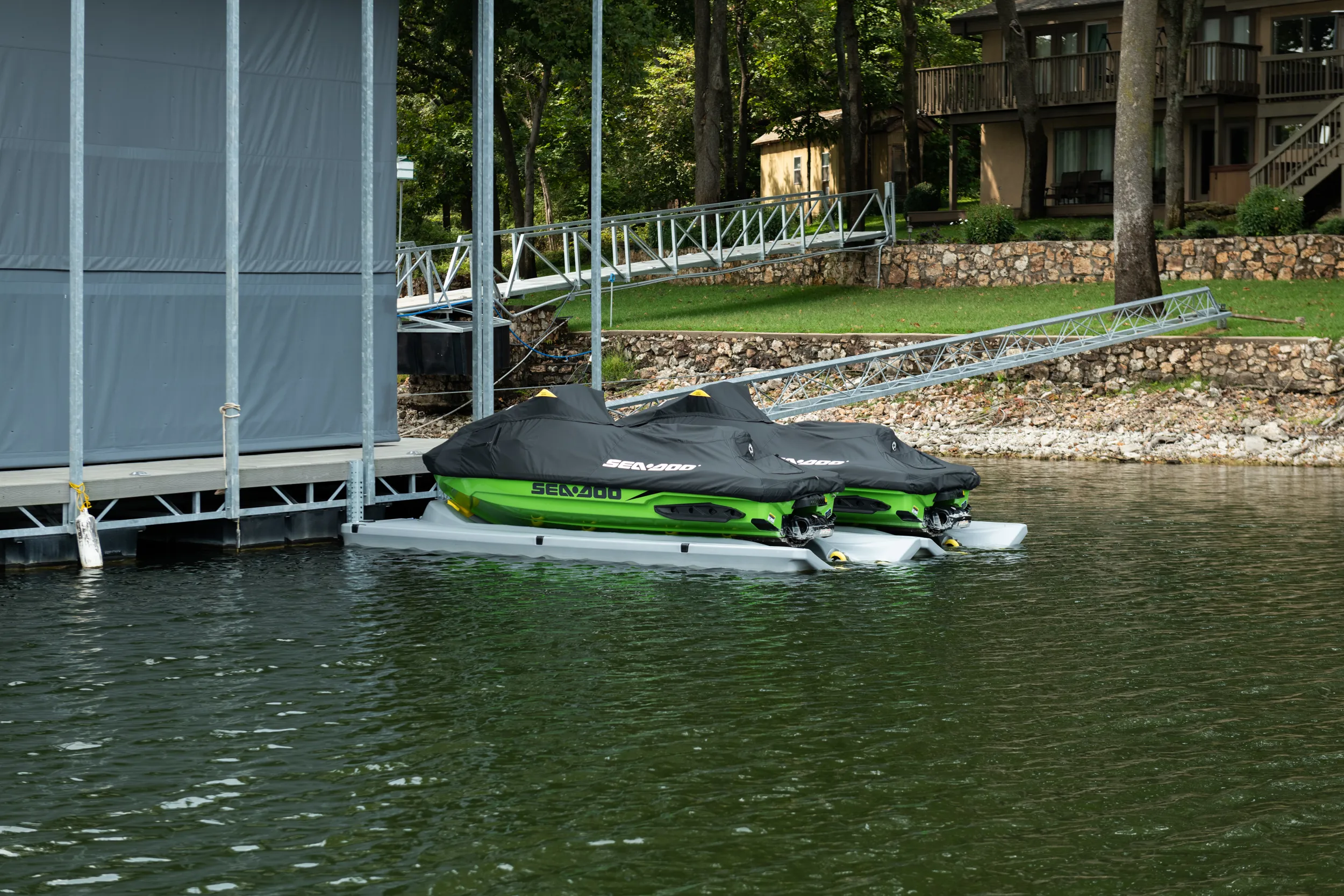 HydroPort Extreme | Foam-Filled Floating Jet Ski Dock | ShoreMaster