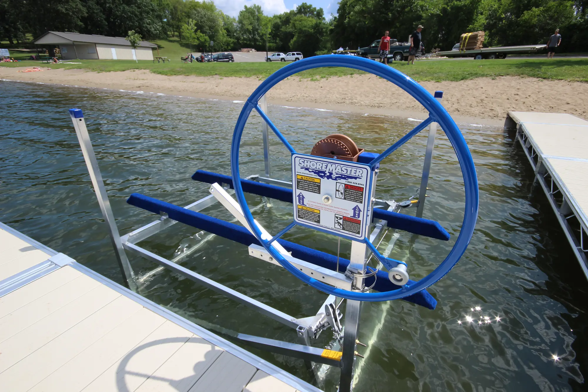 ShoreMaster PWC lift beside a dock